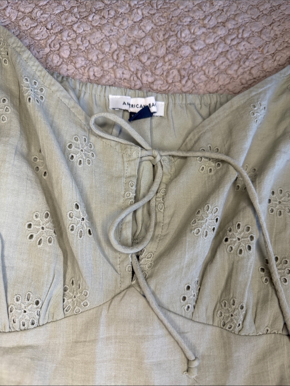 Eyelet Ruffle Sundress | American Eagle - Picture 5 of 9